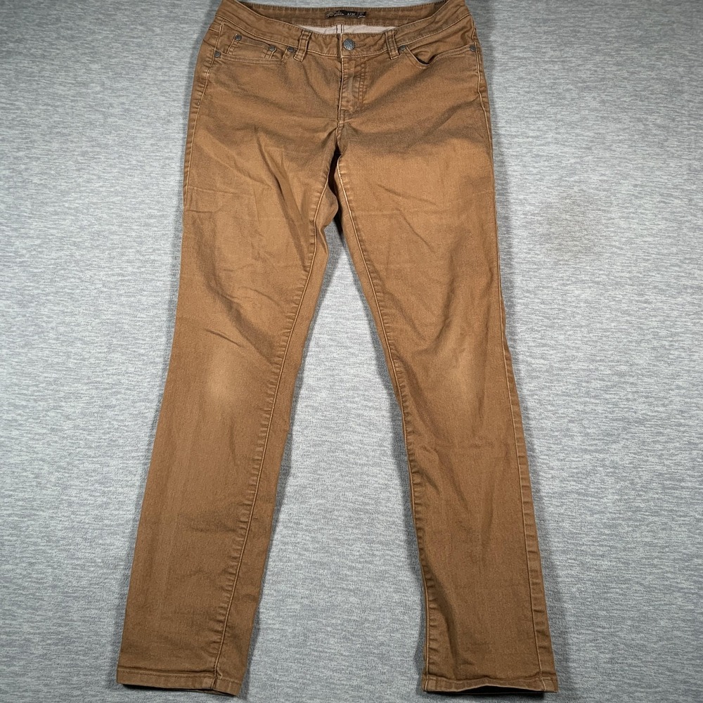 prAna Jeans Womens 8/29‎ Brown Stretch Skinny Mid Rise 5 Pocket Organic Cotton